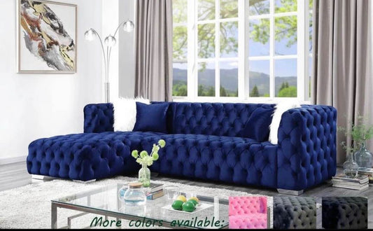 2PC Royal Blue Bollywood Sectional