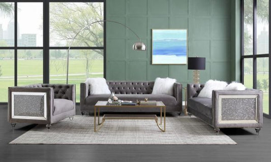 HeiberoII Sofa & Loveseat-Gray ‼️Chair Sold Separately‼️