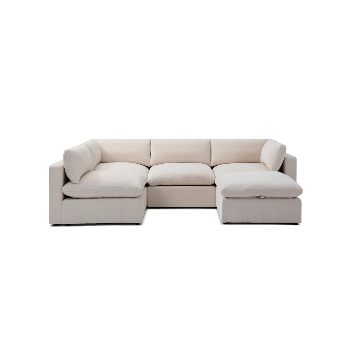 Bella Pillow L-Shape + Storage Ottoman