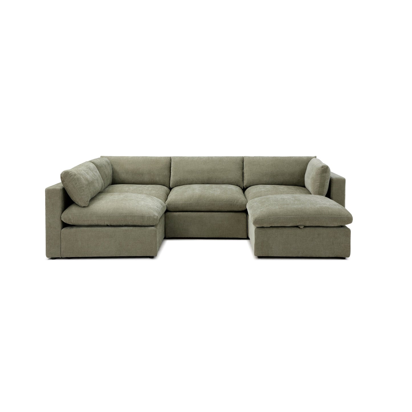 Bella Pillow L-Shape + Storage Ottoman
