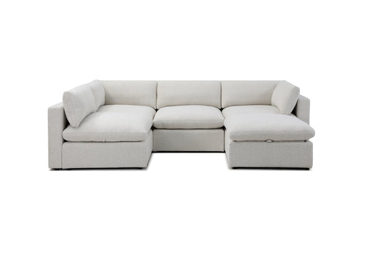 Bella Pillow L-Shape + Storage Ottoman