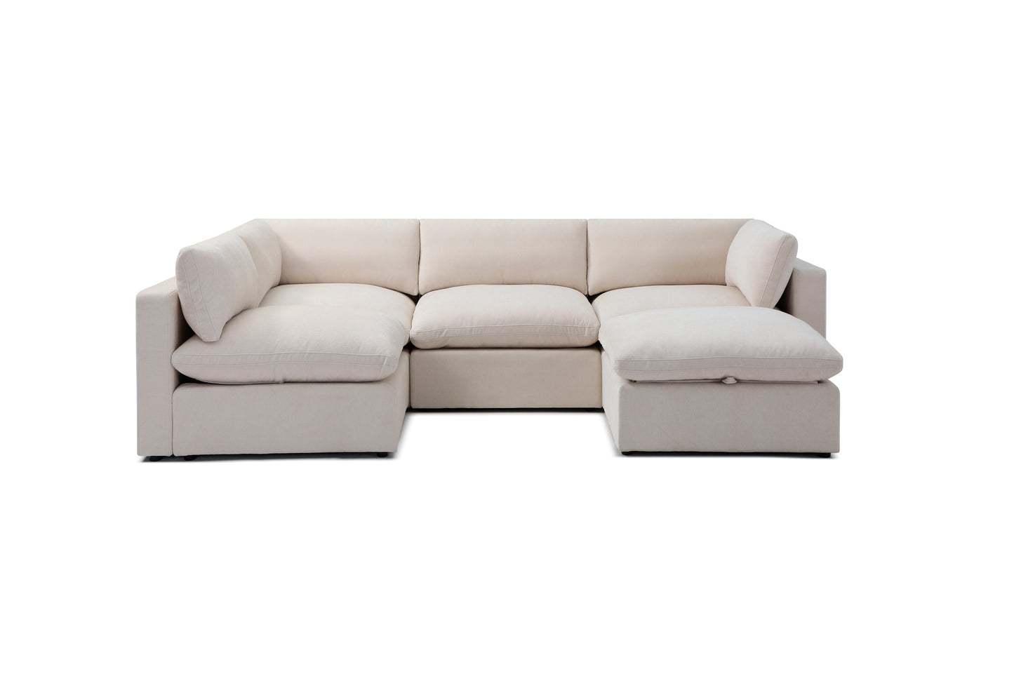 Bella Pillow L-Shape + Storage Ottoman