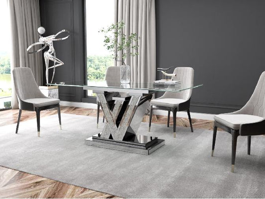 LV Glam Glass Dining Table