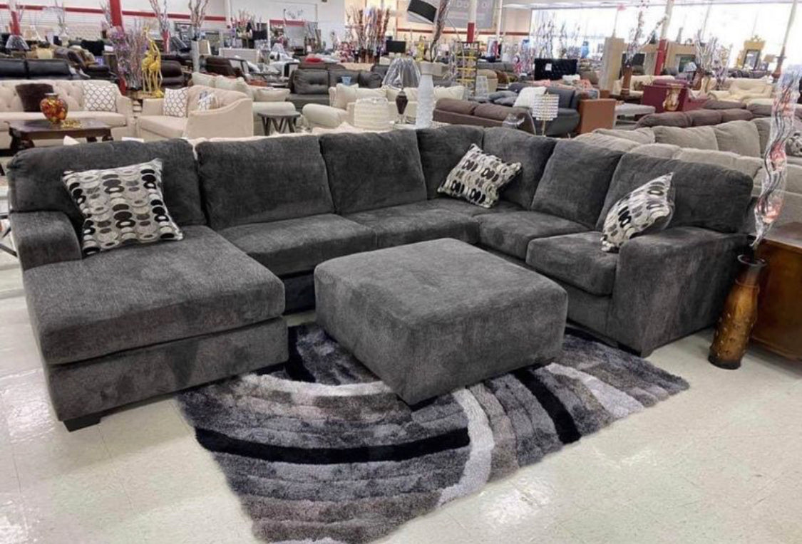 3PC Ashley Sectional-Ottoman Sold Separately